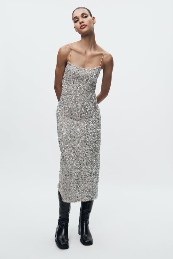 Melana - Mouwloos Paillettenkleed | Stralend voor Feestelijke Gelegenheden