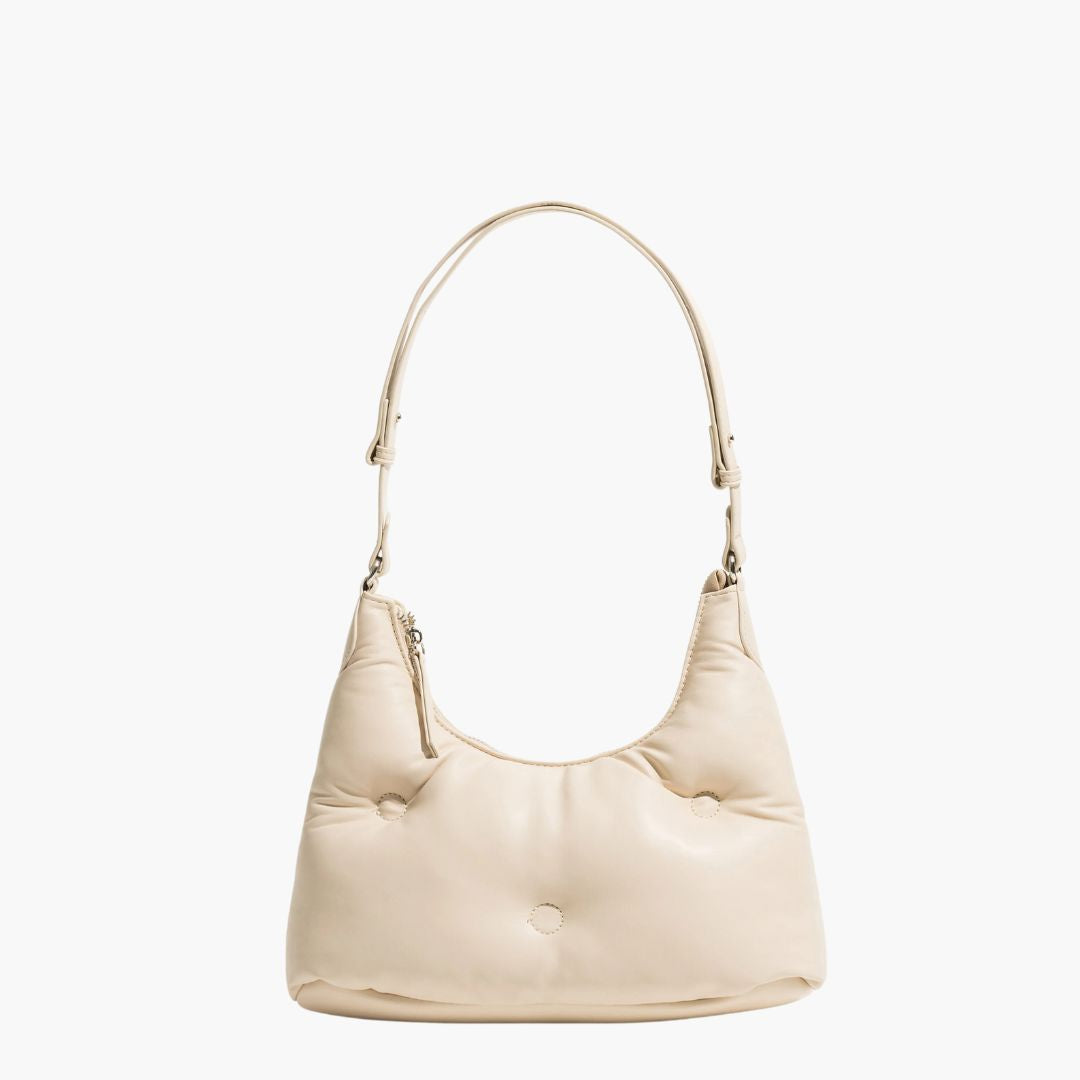 Maya - Vegan Leren Schoudertas met Stiksels voor Dames | Stijlvolle en Duurzame Handtas