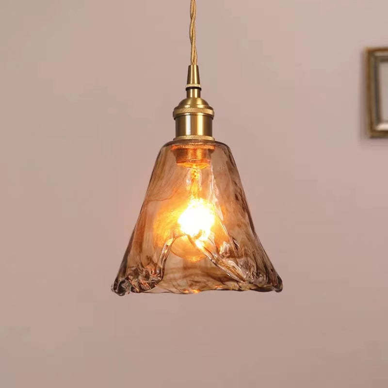 LumiRetro - Retro LED Hanglampen van Gouden Metaal en Glas voor Slaapkamer, Woonkamer en Eetkamer