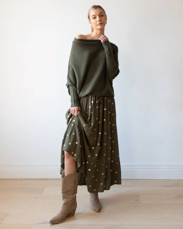 CloudDrape - Asymmetrische Dames Trui met Elegante Drapering