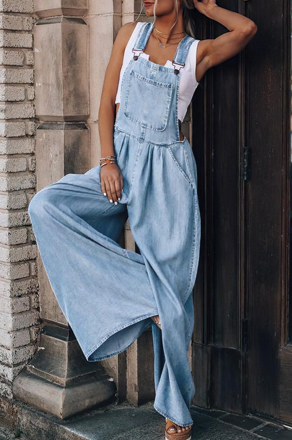 Denim Jumpsuit met Stijlvolle Pasvorm | Comfort en Trendy Design