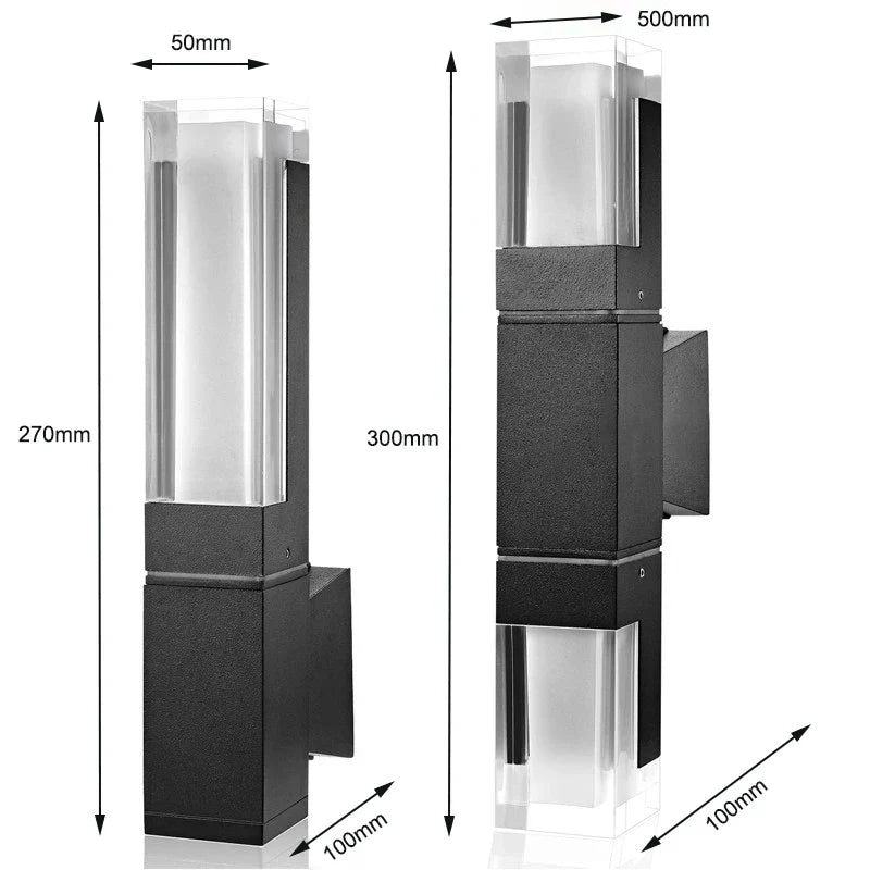 CityBright - Strakke LED Wandlamp van Aluminium en Acryl voor Moderne Buitenruimtes