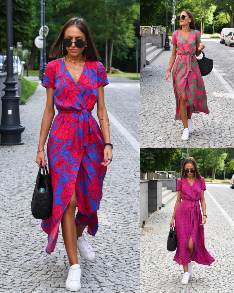 Elora - Bloemige Jurk met Tailleband