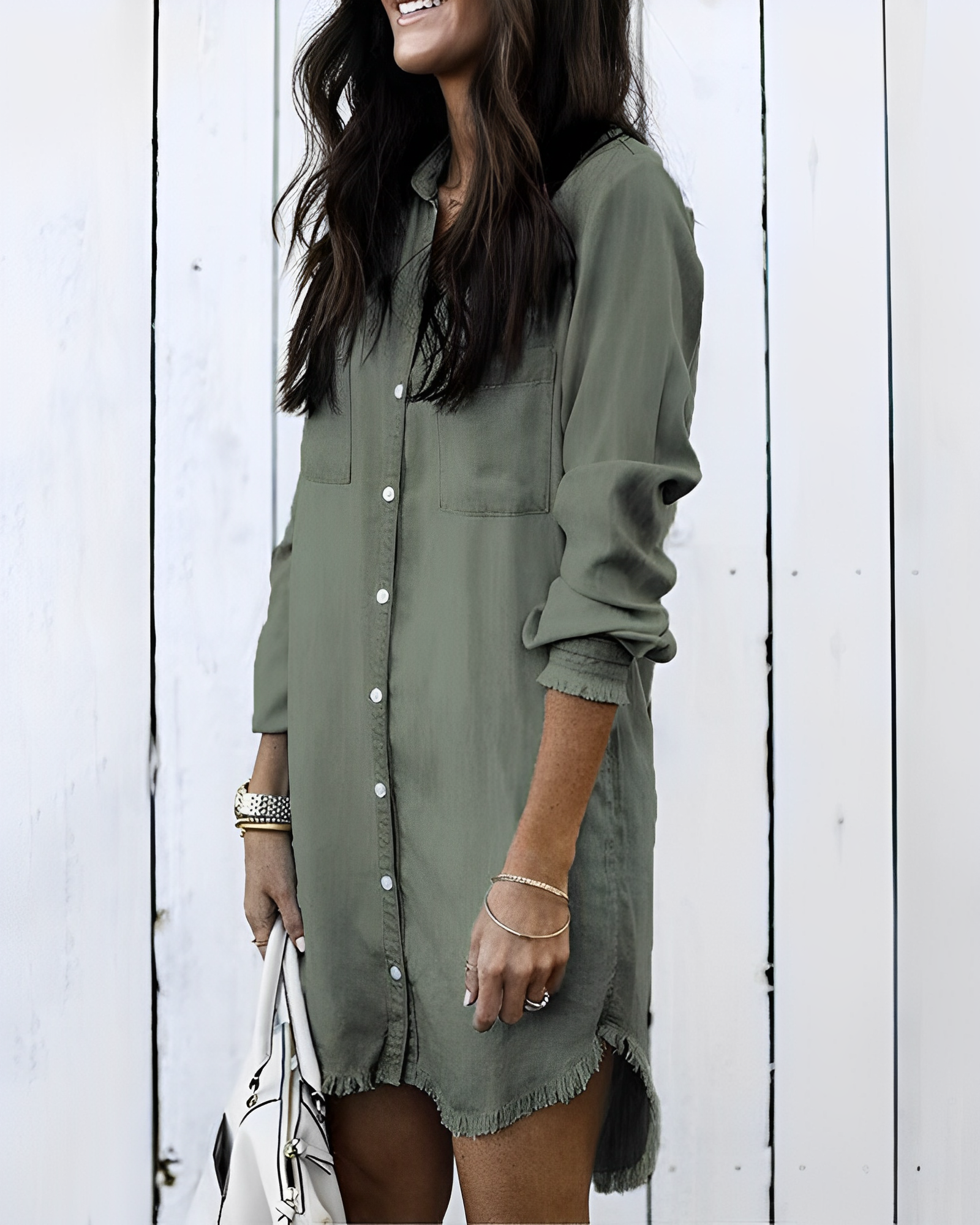 Marina Denim Blouse | Stijlvolle Spijkerblouse met Knopen voor Een Casual Look