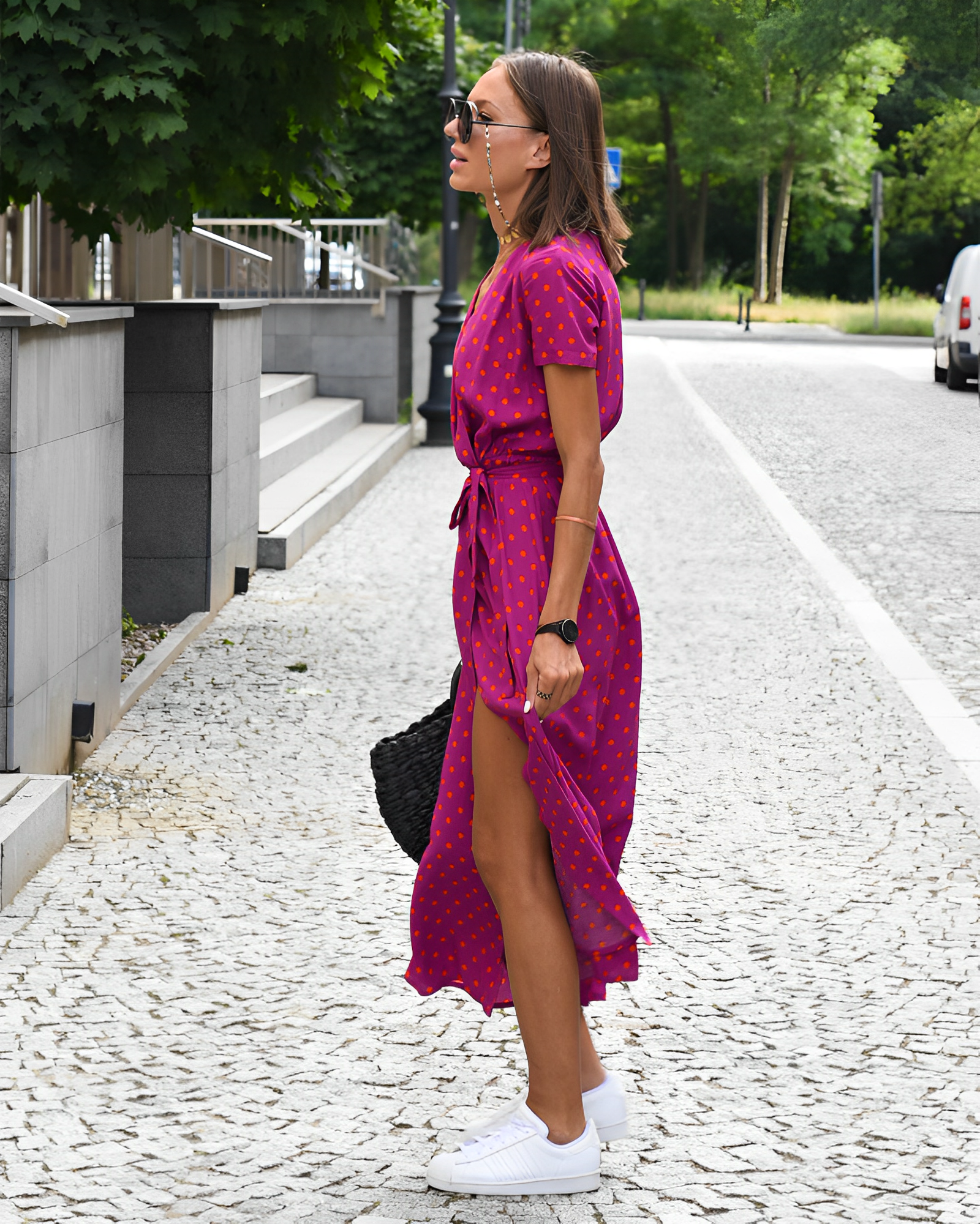 Elora - Bloemige Jurk met Tailleband