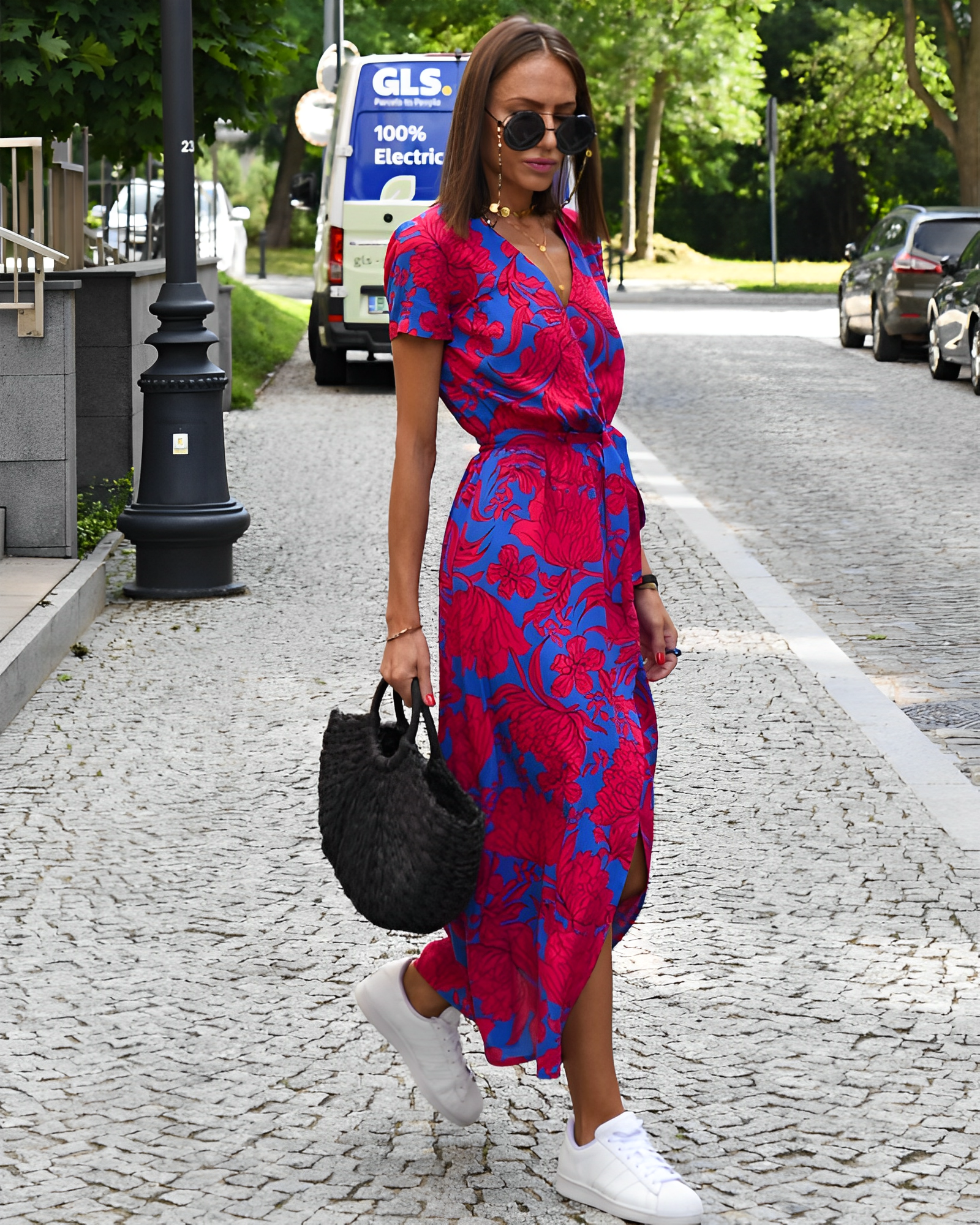 Elora - Bloemige Jurk met Tailleband