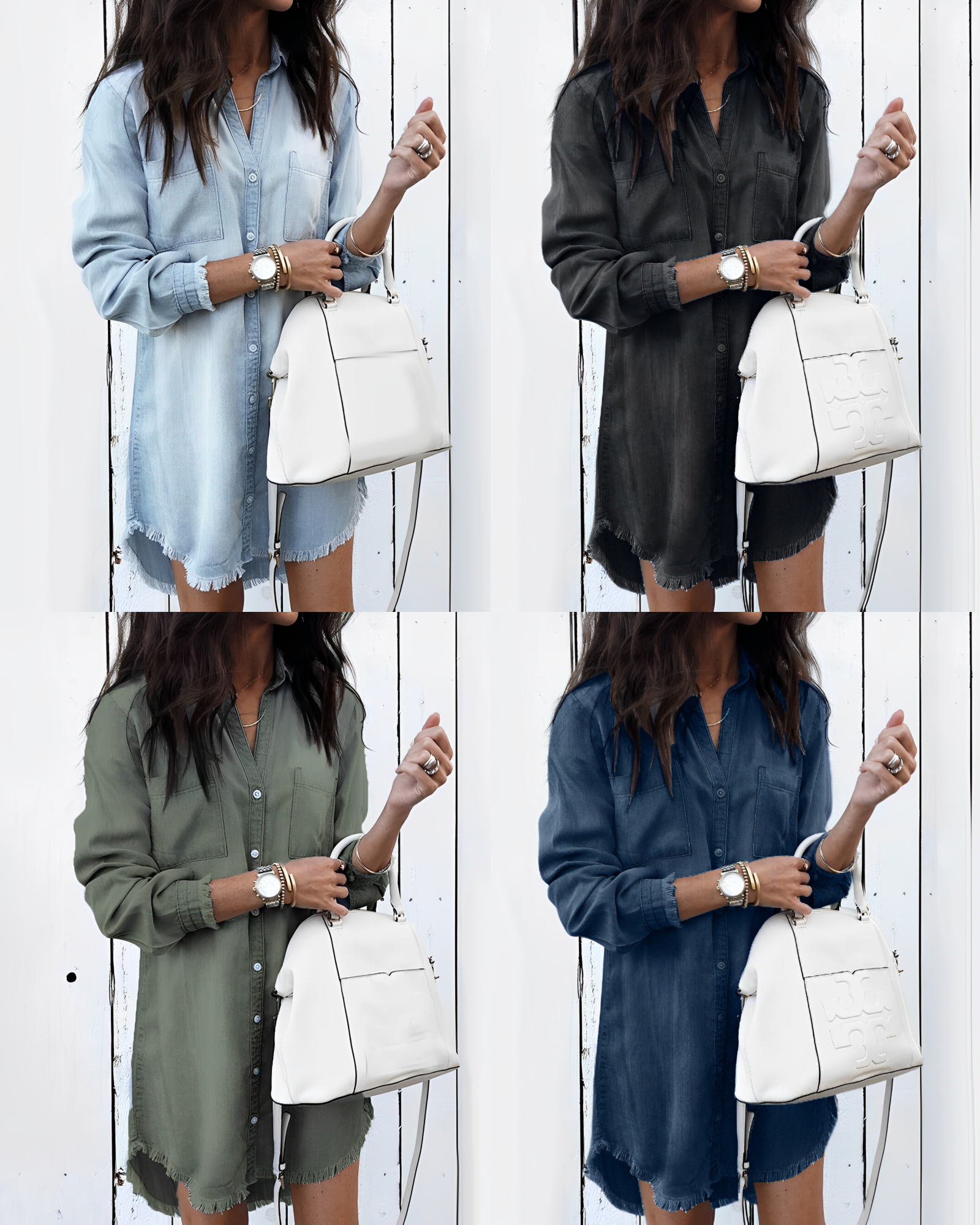 Marina Denim Blouse | Stijlvolle Spijkerblouse met Knopen voor Een Casual Look