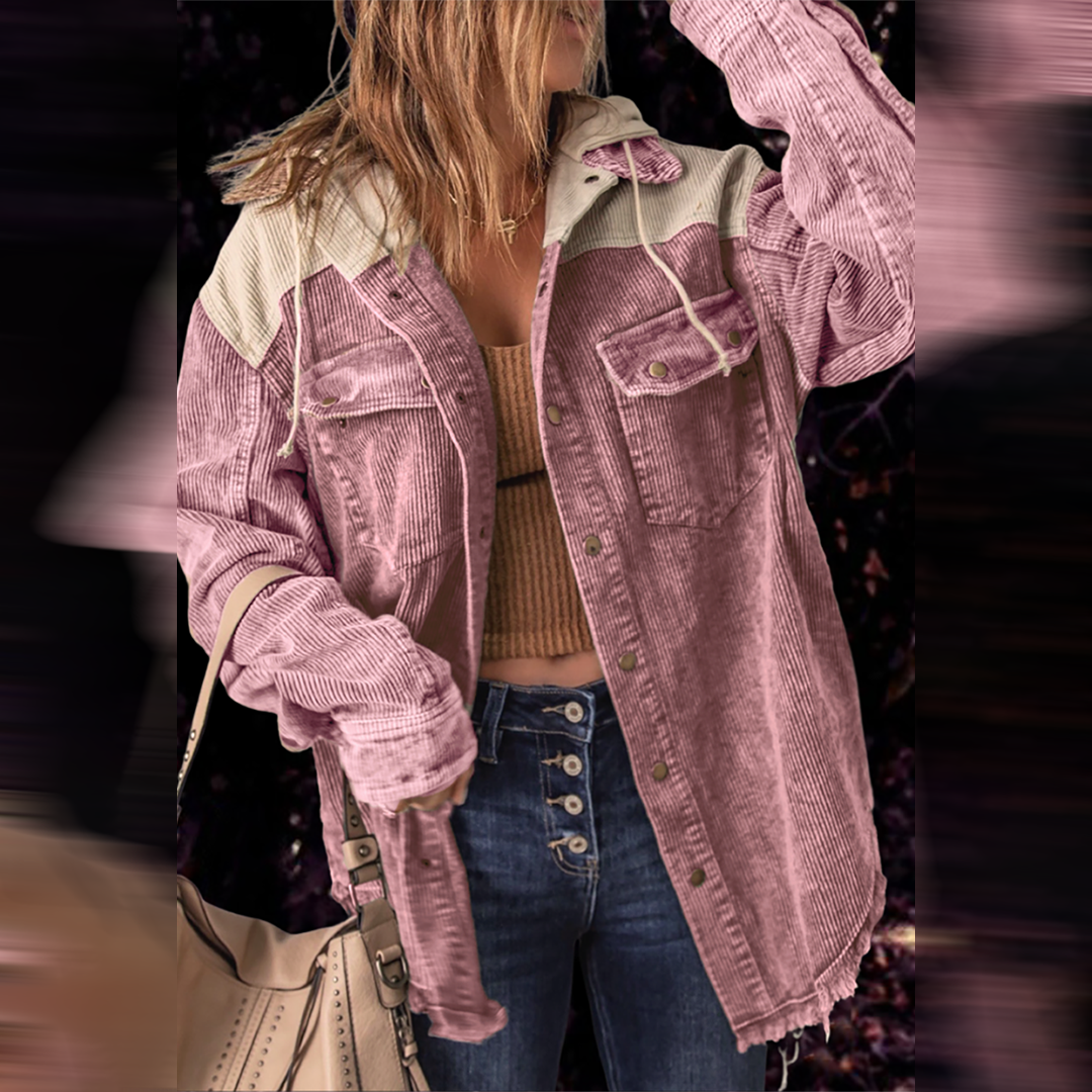 Alaya - Vintage Loose-Fit Jas voor Dames met Unieke Stijl