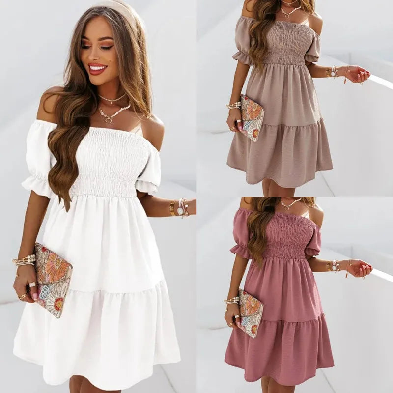 Adrielle - Trendy Off-Shoulder Minijurk voor Modebewuste Vrouwen
