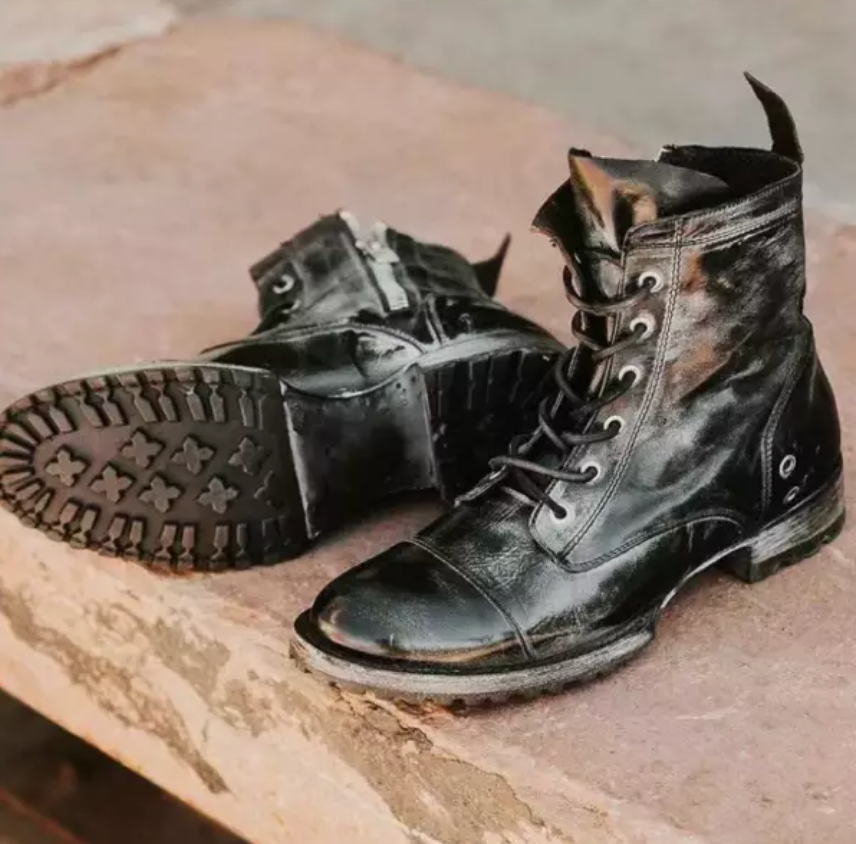 VintageLeder Winterlaarzen voor Dames | Klassieke Warme Leren Stiefels voor de Winter