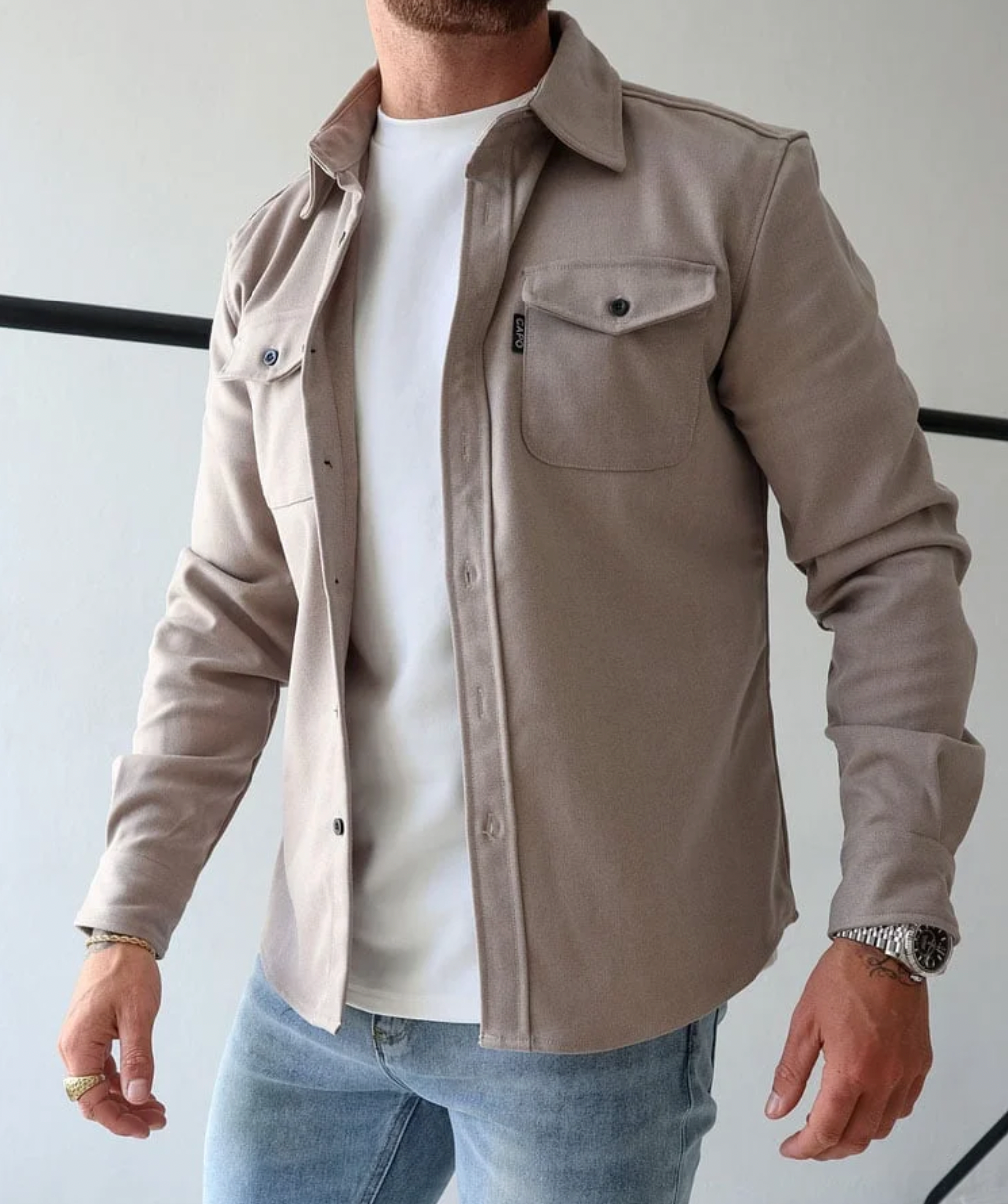 Herfstshirt met Stijlvolle Pasvorm | Casual Overhemd voor Heren