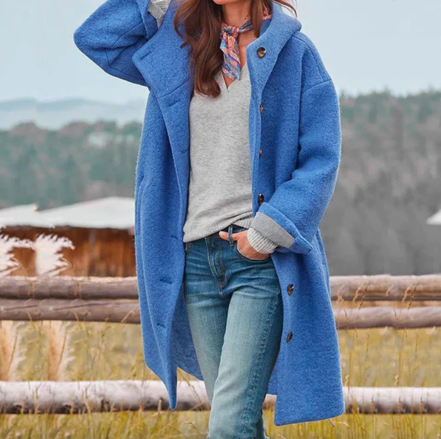Elisa – Stijlvolle Lange Herfstjas voor Dames | Verkrijgbaar in Verschillende Kleuren