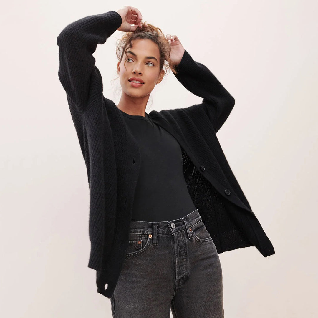 Lia - Oversized Kasjmier Cardigan voor Dames met Luxueus Comfort