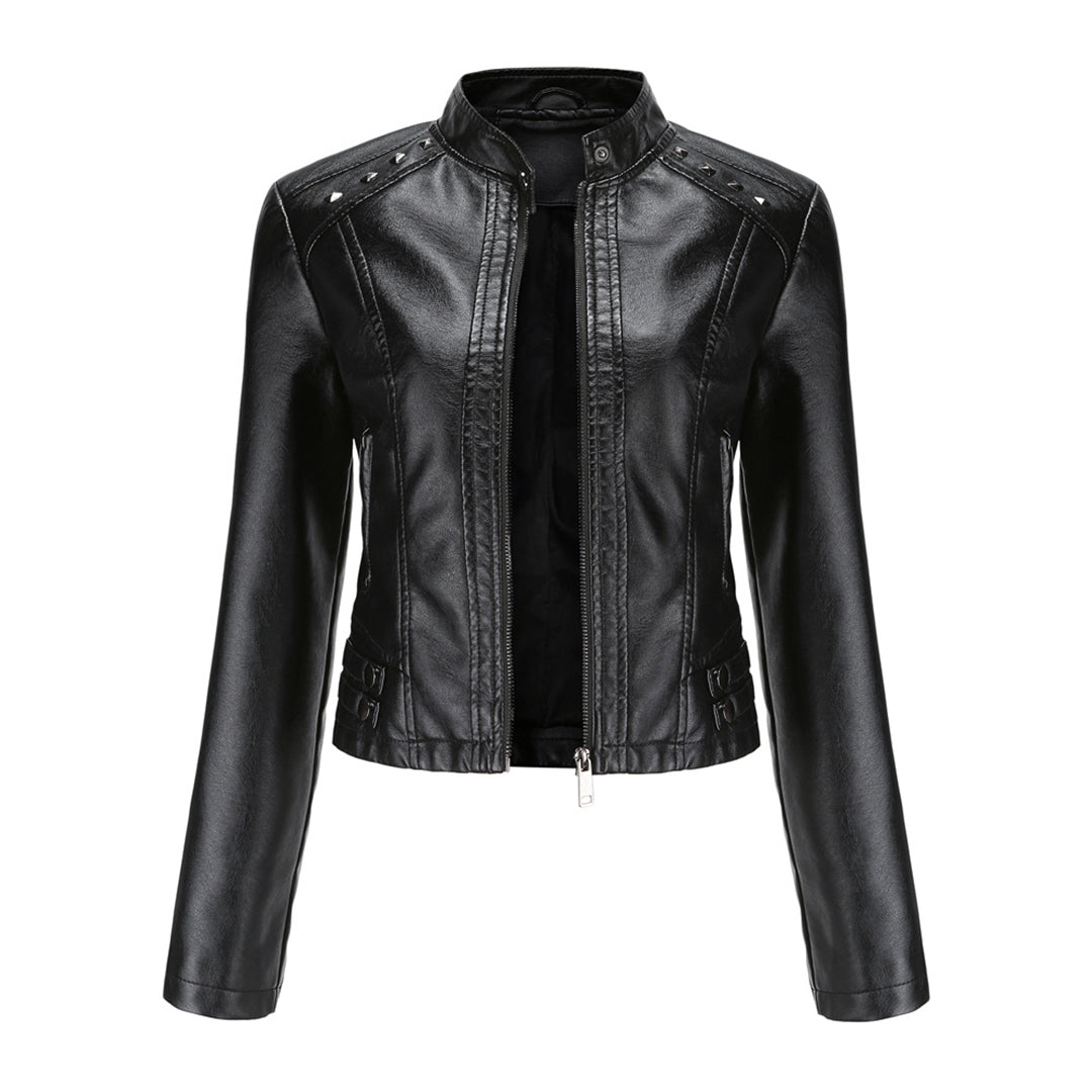 Julisa - Elegante Leren Jas met Unieke Details voor Dames