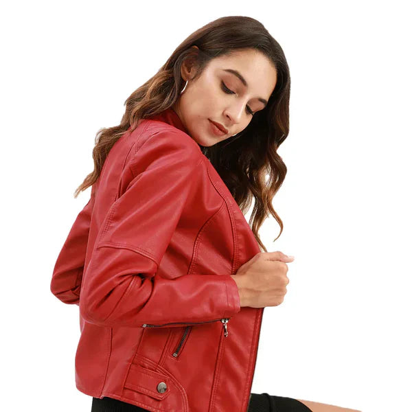 Keisya Luxe Allure Leren Jas | Elegante Leren Damesjas voor Elke Gelegenheid