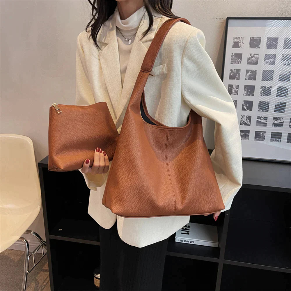 Livia - Vegan Leren Hobo Tas voor Dames | Stijlvolle en Duurzame Handtas