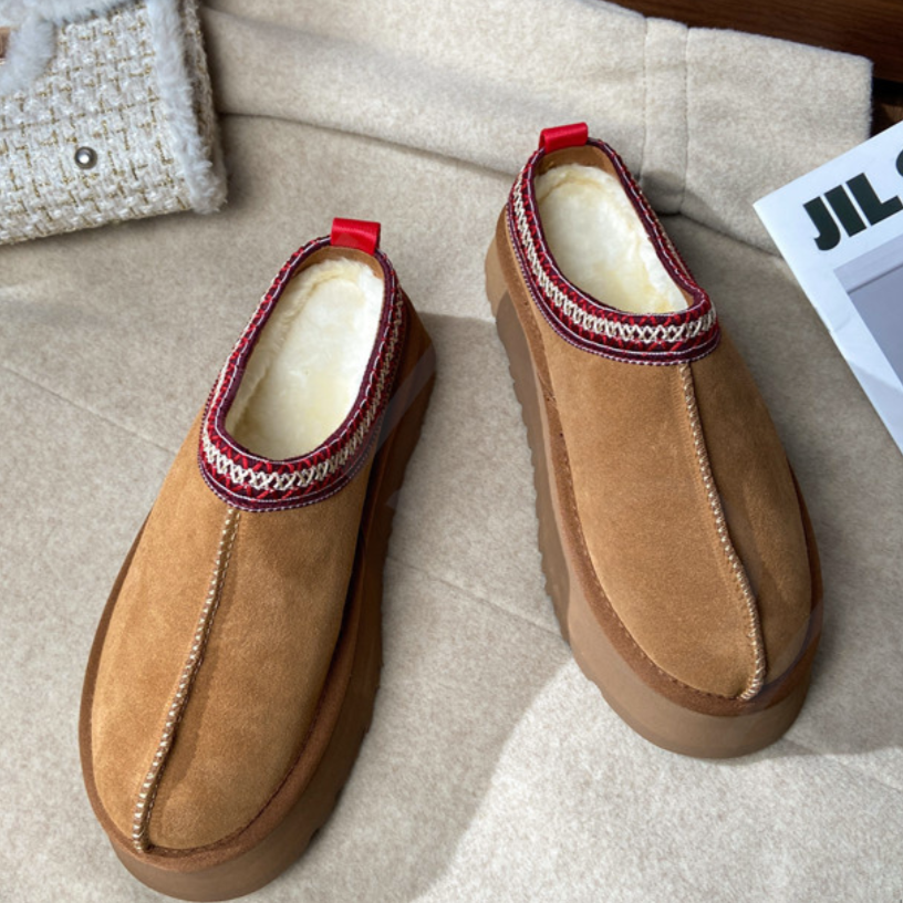 PlushStep - Zachte Pluchen Instap Winterschoenen voor Dames