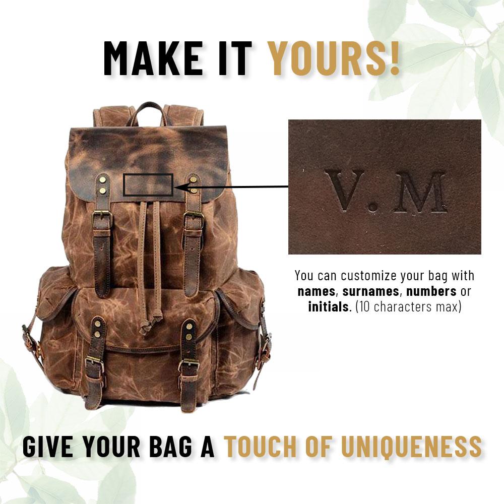 NordicMalm Canvas Leren Rugzak – Duurzaam en Stijlvol voor Dagelijks Gebruik