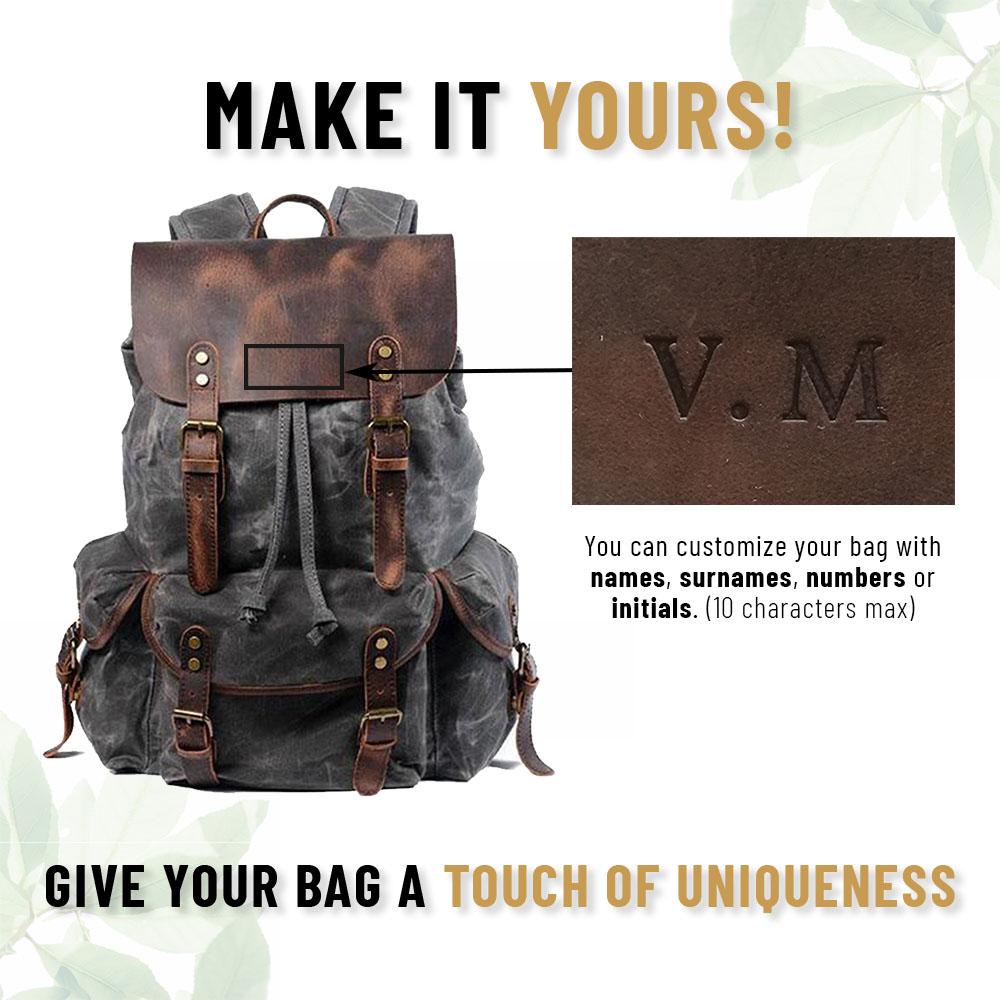 NordicMalm Canvas Leren Rugzak – Duurzaam en Stijlvol voor Dagelijks Gebruik