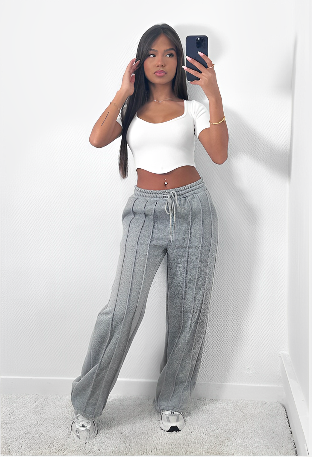 Deluxe - Gestreepte Loose Fit Joggingbroek voor Dames