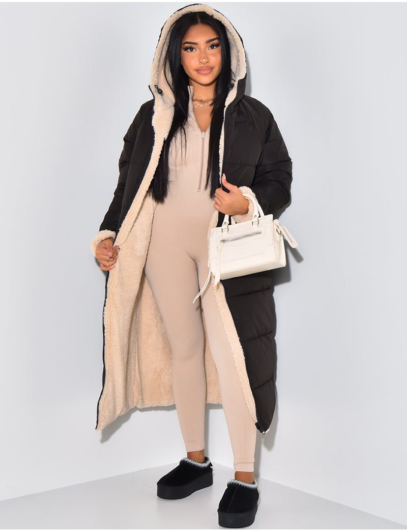 Knusse Warme Gevoerde Winterjas voor Dames - Dubbelzijdige Fleece Jas