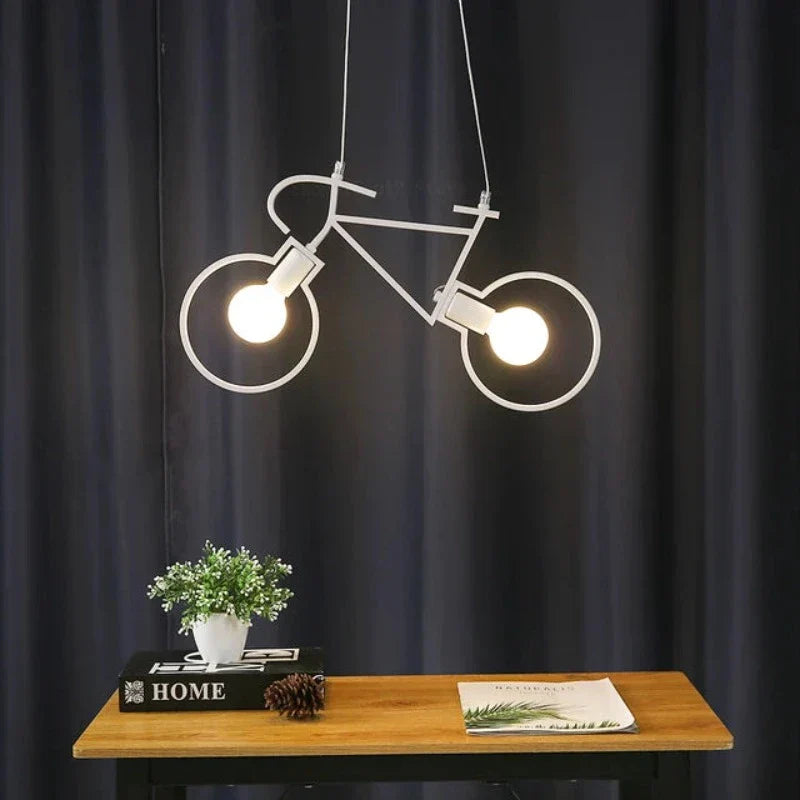 Unieke Fiets LED Hanglamp - Industriële Verlichting voor Woonkamer en Eetkamer