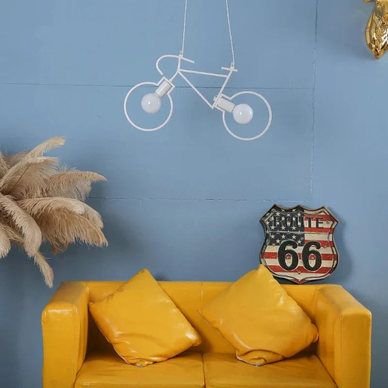 Unieke Fiets LED Hanglamp - Industriële Verlichting voor Woonkamer en Eetkamer