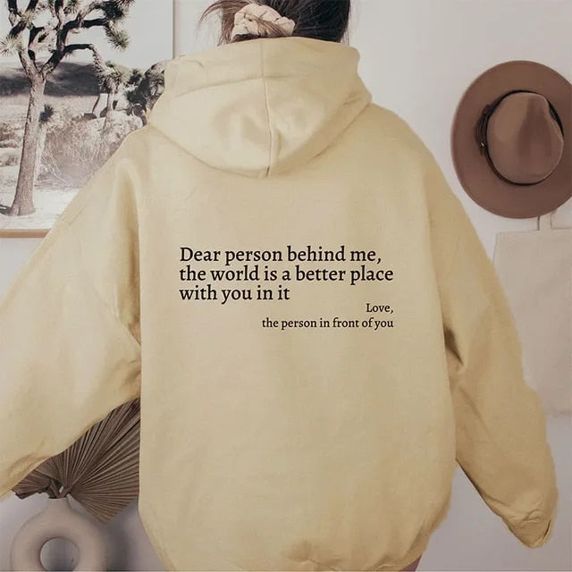 Dear Person - Comfortabele Katoenen Statement Hoodie