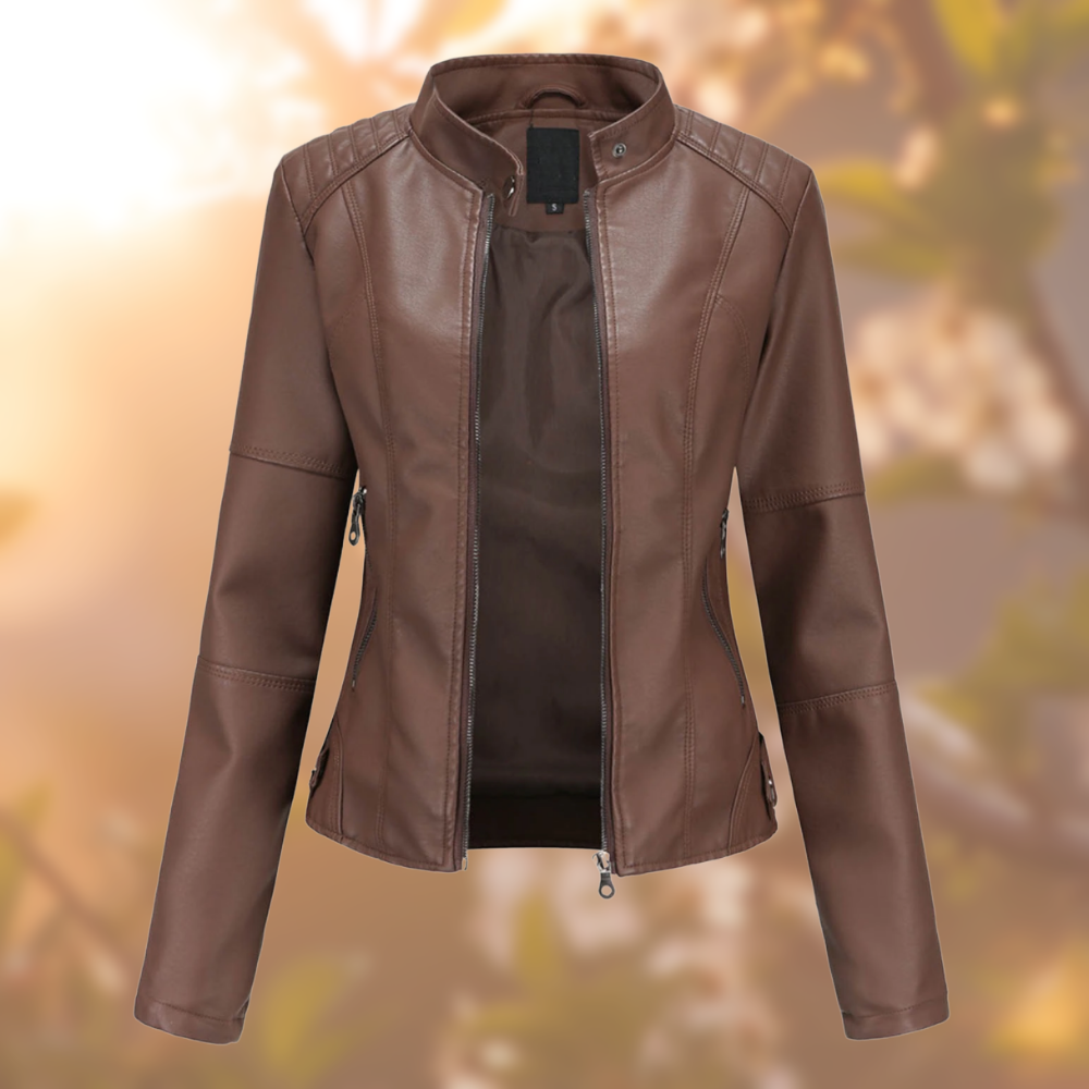Keisya Luxe Allure Leren Jas | Elegante Leren Damesjas voor Elke Gelegenheid