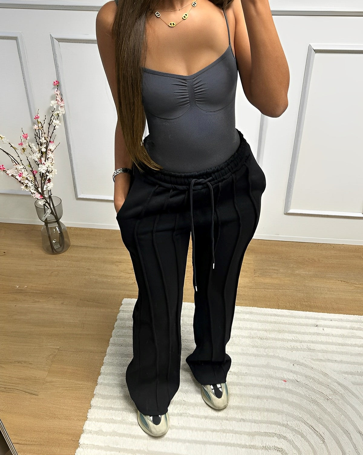 Deluxe - Gestreepte Loose Fit Joggingbroek voor Dames