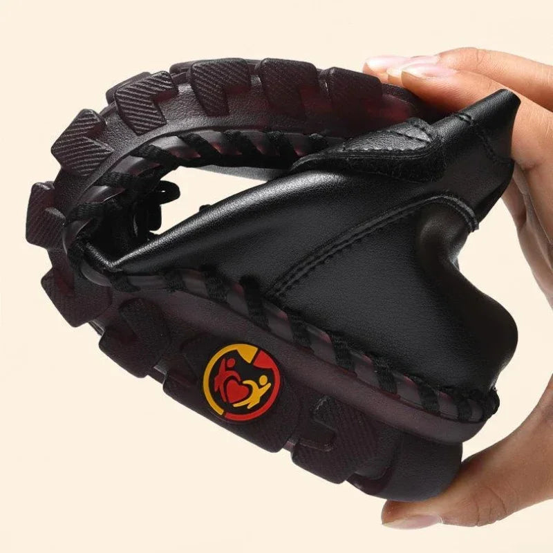 StrideLeather - Halfhoge Leren Schoenen voor Dames