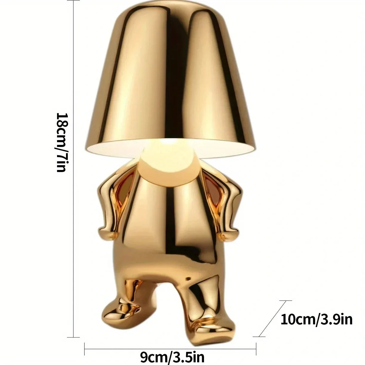 GoldenElegance - Gouden Standbeeld Tafellamp | Luxe Verlichting voor Een Stijlvol Interieur