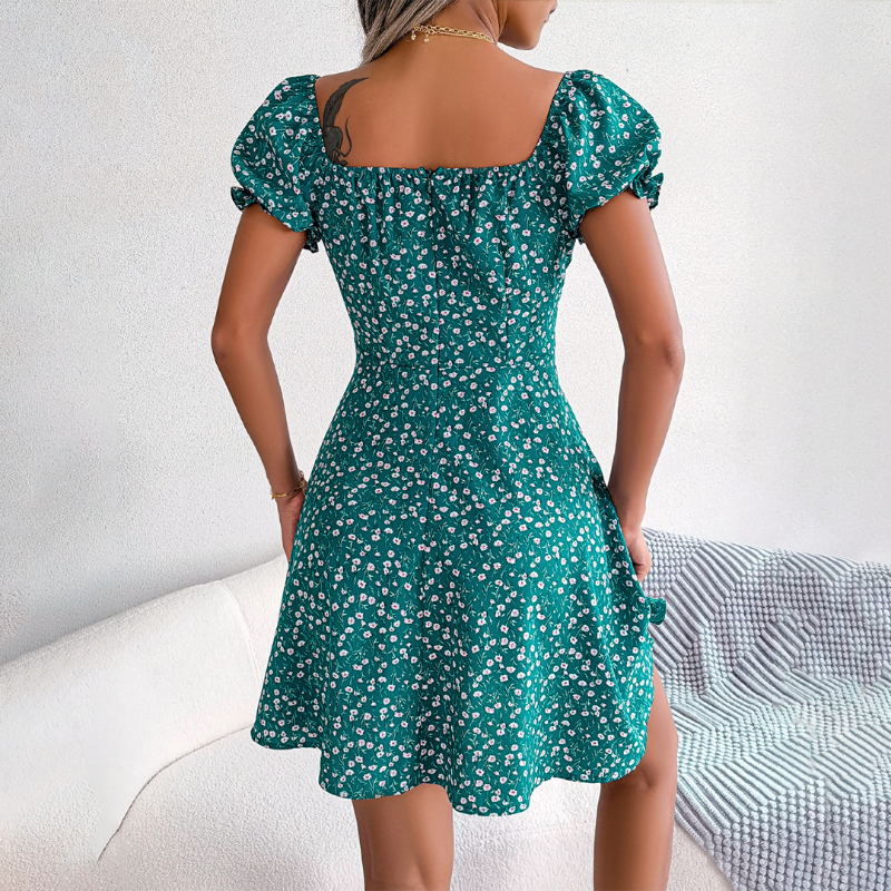 ZomerFleur Mini Jurk | Bloemrijk Zomerjurk voor Een Frisse en Vrolijke Look