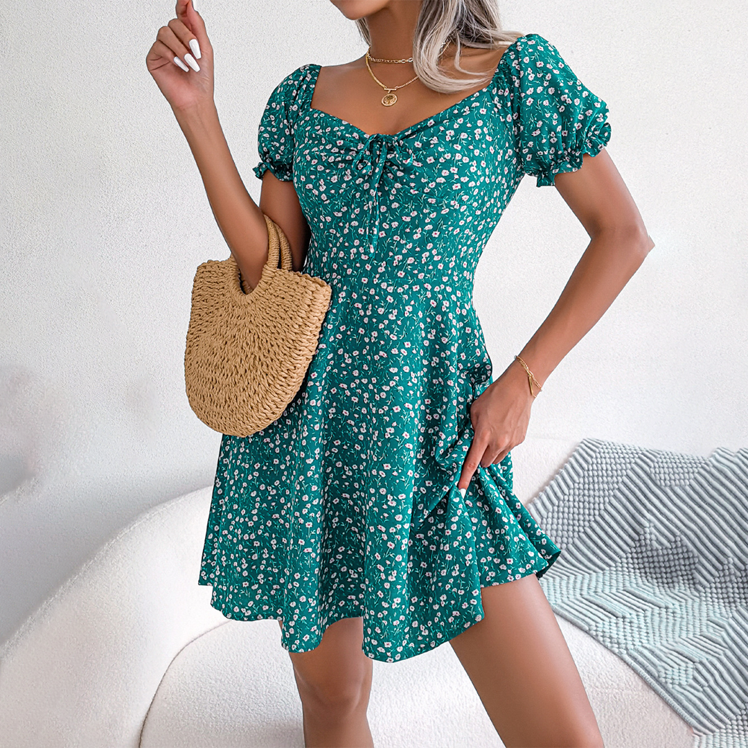 ZomerFleur Mini Jurk | Bloemrijk Zomerjurk voor Een Frisse en Vrolijke Look