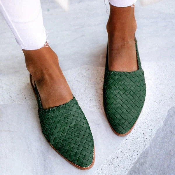 Luxe Gevlochten Dames Sneakers - Comfortabele en Stijlvolle Platte Schoenen
