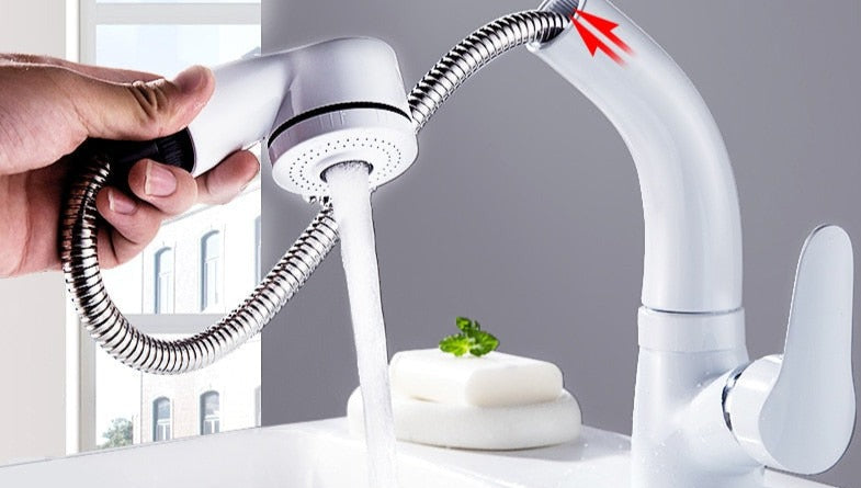 AquaRise - Uitschuifbare Messing Badkamer Mengkraan | Flexibele Kranen voor Moderne Badkamers