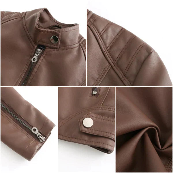 Keisya Luxe Allure Leren Jas | Elegante Leren Damesjas voor Elke Gelegenheid