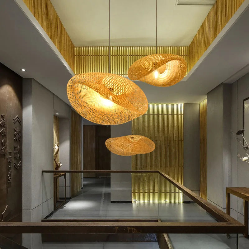 BambooVintage LED Hanglamp - Authentieke Bamboe Designlamp voor Woonkamer en Eetkamer