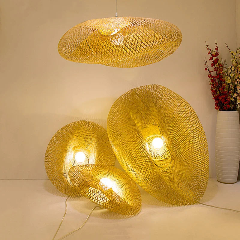 BambooVintage LED Hanglamp - Authentieke Bamboe Designlamp voor Woonkamer en Eetkamer