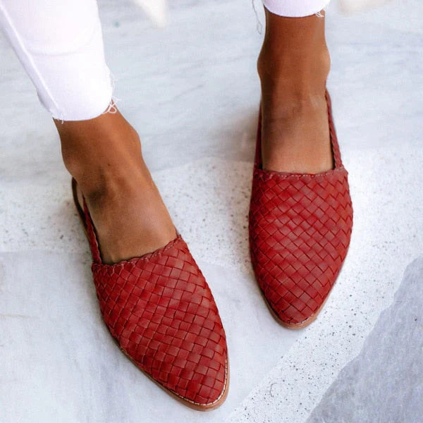 Luxe Gevlochten Dames Sneakers - Comfortabele en Stijlvolle Platte Schoenen