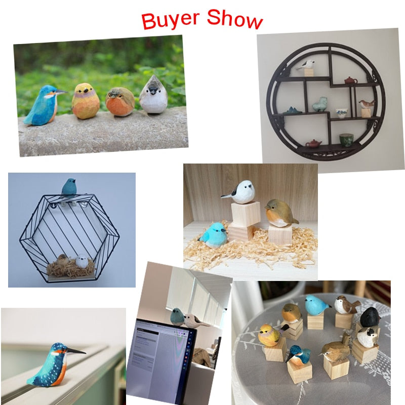 ScandiVogel - Scandinavische Houten Vogelbeeldjes | Decoratieve Houten Ornamenten voor Interieur