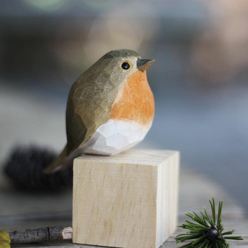 ScandiVogel - Scandinavische Houten Vogelbeeldjes | Decoratieve Houten Ornamenten voor Interieur