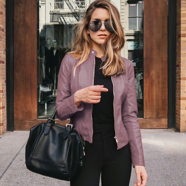 Elena – Stijlvolle en Comfortabele Leren Jas voor Dames