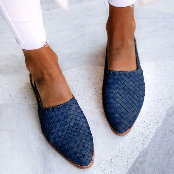 Luxe Gevlochten Dames Sneakers - Comfortabele en Stijlvolle Platte Schoenen