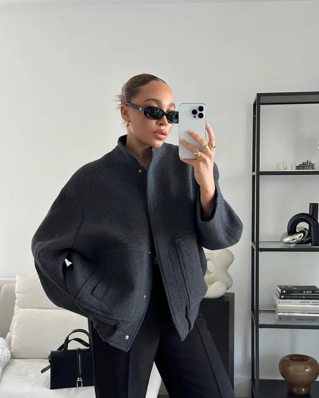 Lena - Ruimvallende Luxe Bomberjack voor Dames – Bestseller Herfstjas 2023