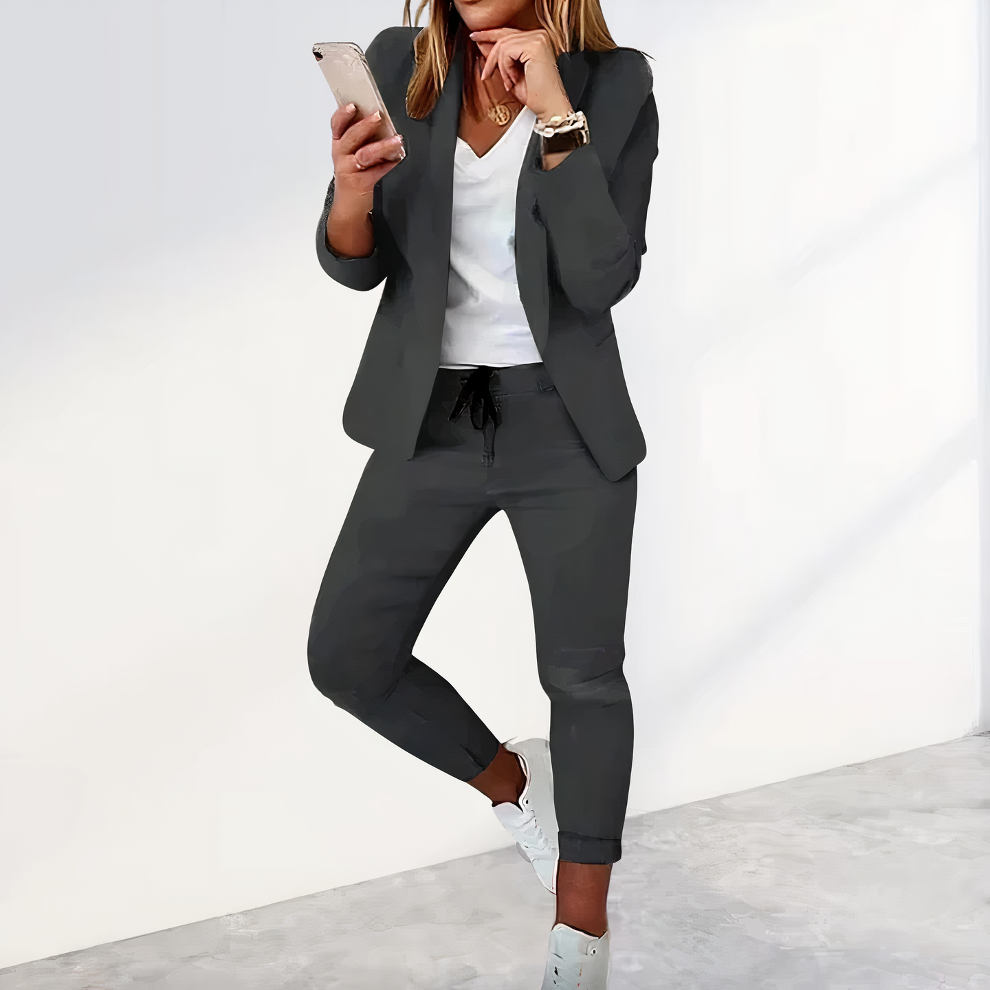 Ilona - Dames Blazer en Broek Set - Elegant & Professioneel