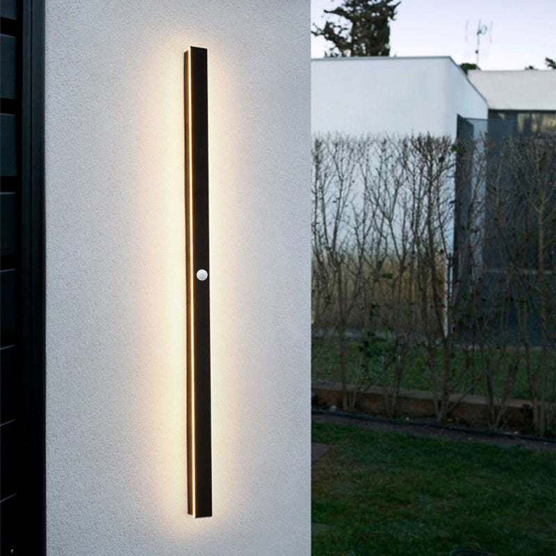 SleekEdge - Moderne Design LED Wandlampen in Zwart Metaal voor Tuin en Hal | Stijlvolle Buitenverlichting
