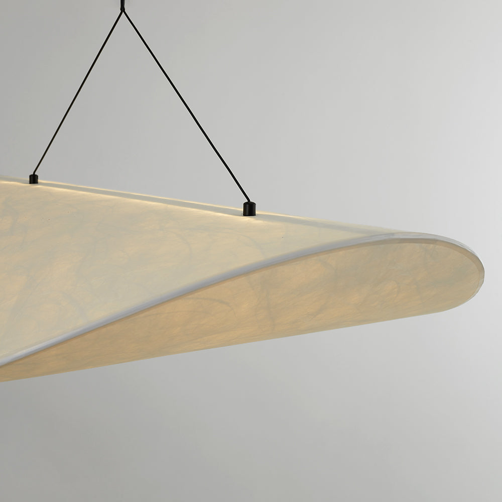 LumiSleek - Moderne LED Hanglamp van Metaal en Kunstzijde in Wit voor de Slaapkamer