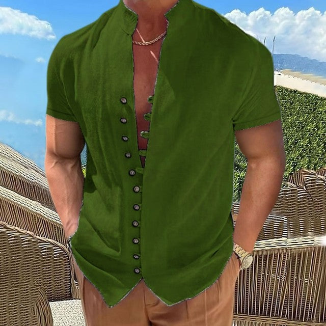 Henley Heren Shirt met Unieke Knoopsluiting en Zachte Katoen – Comfort en Stijl voor Elke Dag