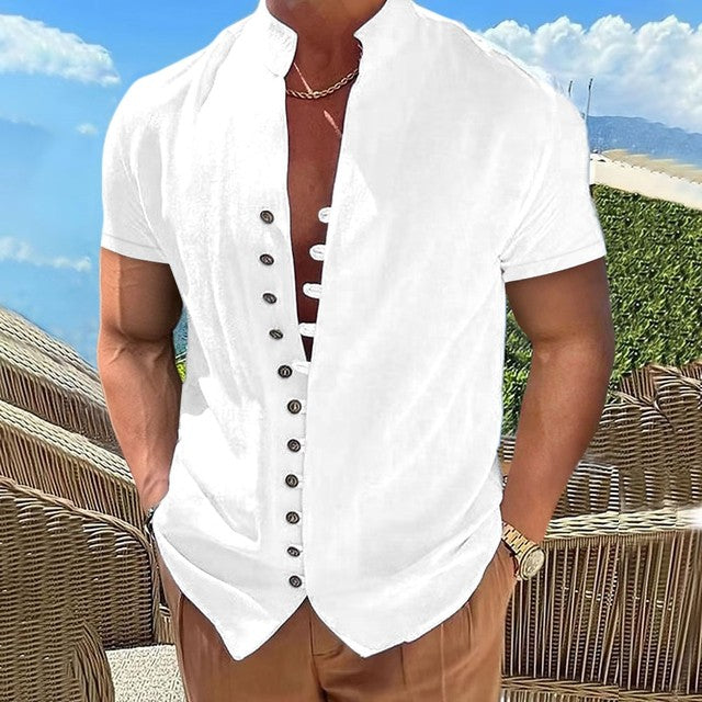 Henley Heren Shirt met Unieke Knoopsluiting en Zachte Katoen – Comfort en Stijl voor Elke Dag